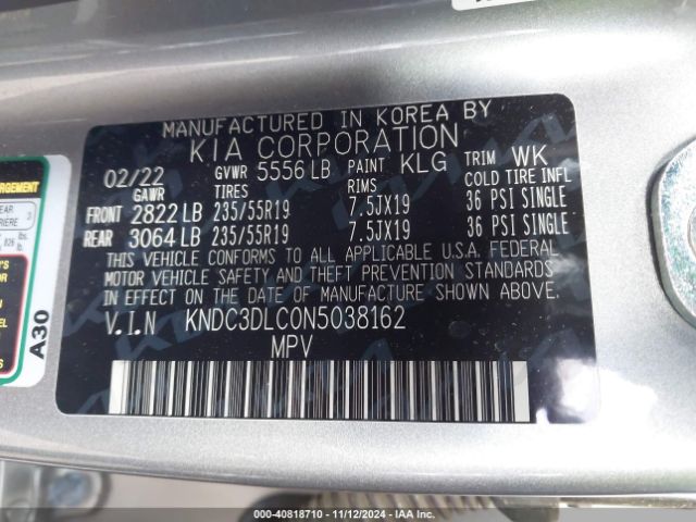 Photo 8 VIN: KNDC3DLC0N5038162 - KIA EV6 