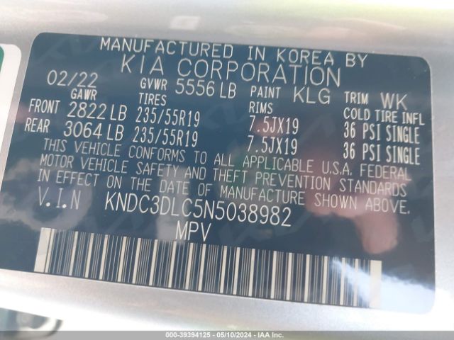 Photo 8 VIN: KNDC3DLC5N5038982 - KIA EV6 