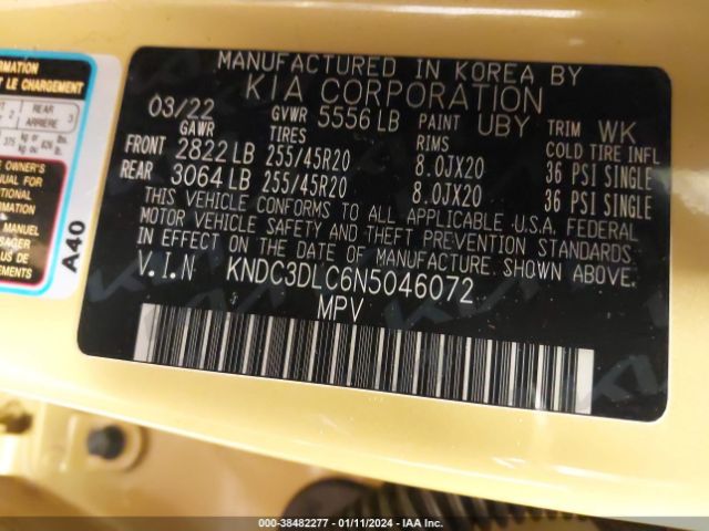 Photo 8 VIN: KNDC3DLC6N5046072 - KIA EV6 