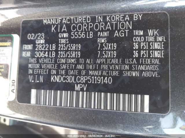 Photo 8 VIN: KNDC3DLC8P5119140 - KIA EV6 