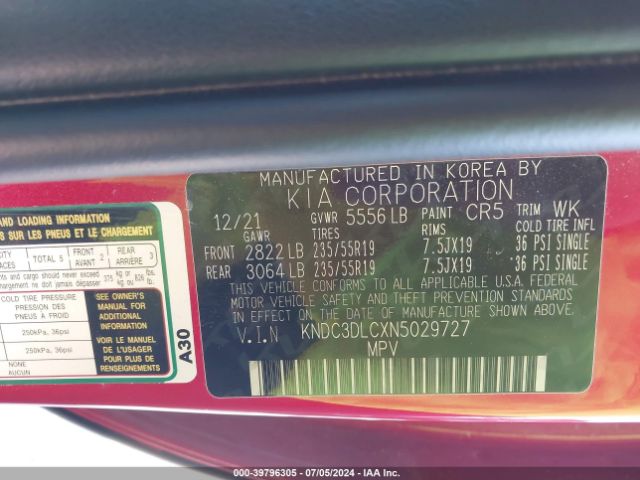 Photo 8 VIN: KNDC3DLCXN5029727 - KIA EV6 