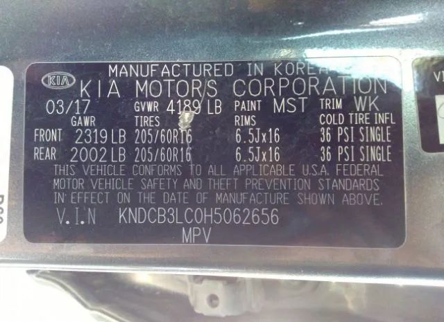 Photo 8 VIN: KNDCB3LC0H5062656 - KIA NIRO 