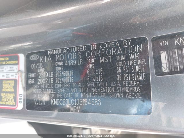 Photo 8 VIN: KNDCB3LC1J5164683 - KIA NIRO 