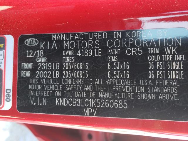 Photo 9 VIN: KNDCB3LC1K5260685 - KIA NIRO FE 