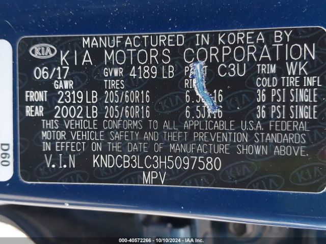 Photo 8 VIN: KNDCB3LC3H5097580 - KIA NIRO 