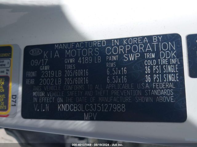 Photo 8 VIN: KNDCB3LC3J5127988 - KIA NIRO 