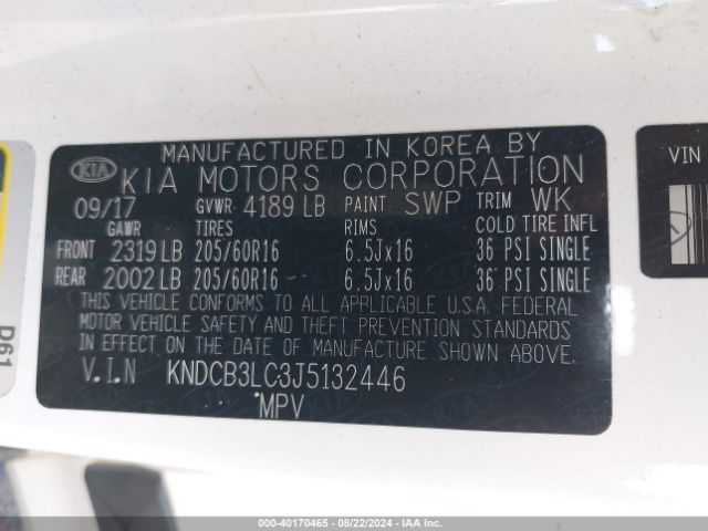 Photo 8 VIN: KNDCB3LC3J5132446 - KIA NIRO 