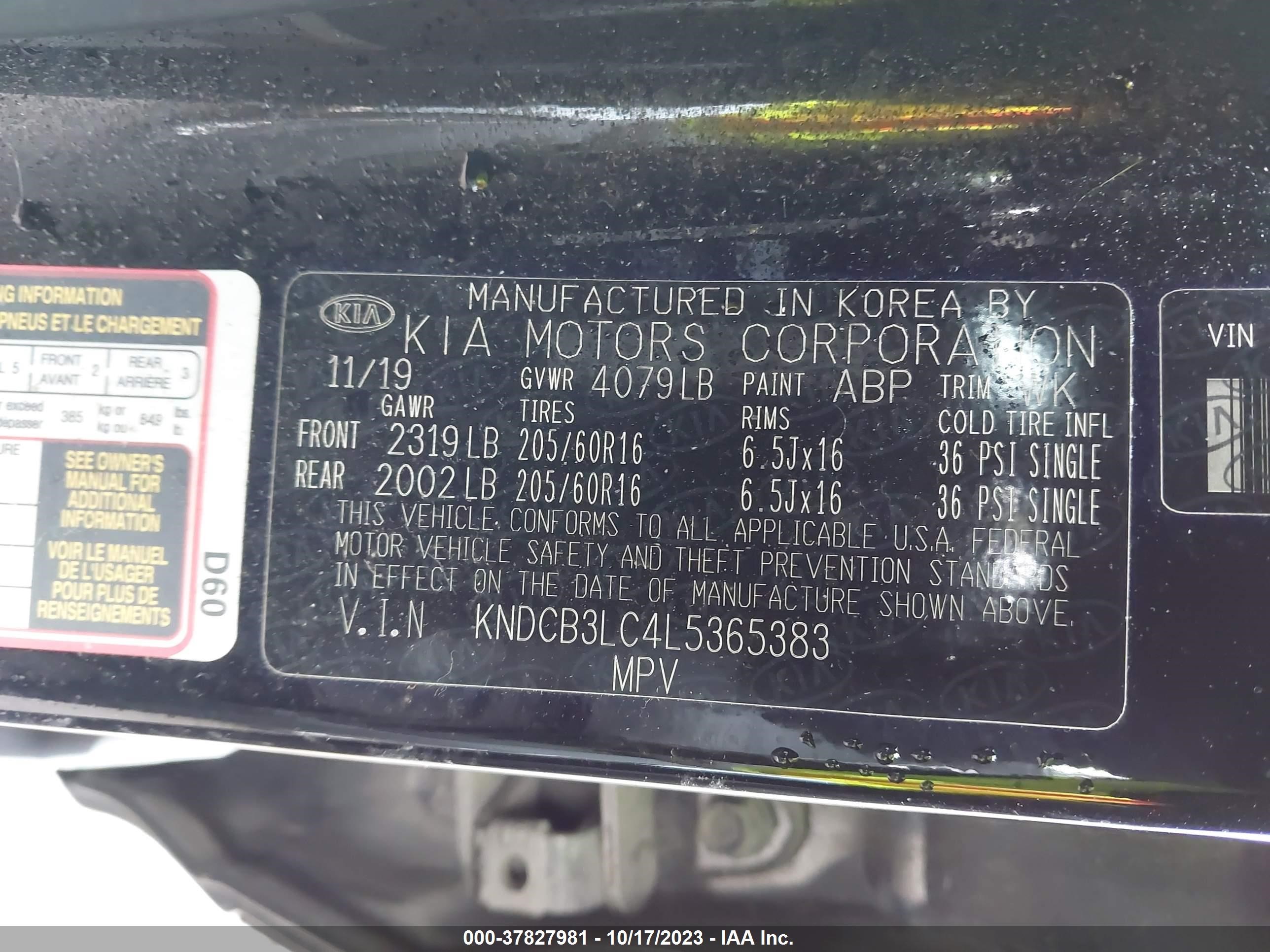 Photo 8 VIN: KNDCB3LC4L5365383 - KIA NIRO 