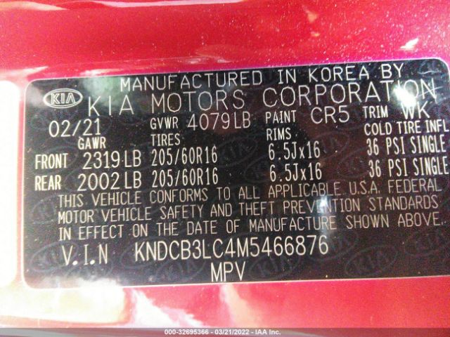 Photo 8 VIN: KNDCB3LC4M5466876 - KIA NIRO 