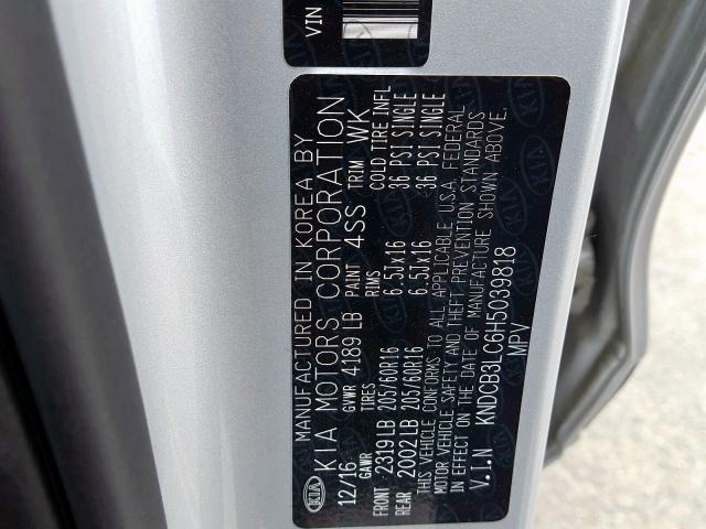 Photo 9 VIN: KNDCB3LC6H5039818 - KIA NIRO FE 