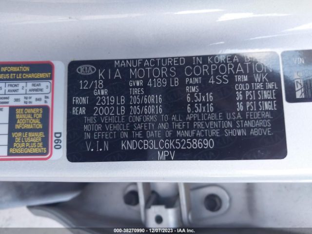 Photo 8 VIN: KNDCB3LC6K5258690 - KIA NIRO 