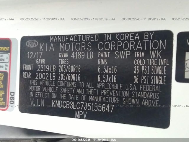 Photo 8 VIN: KNDCB3LC7J5155647 - KIA NIRO 