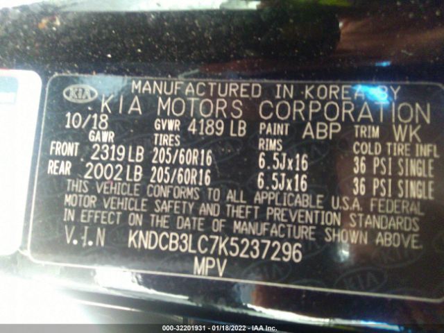 Photo 8 VIN: KNDCB3LC7K5237296 - KIA NIRO 