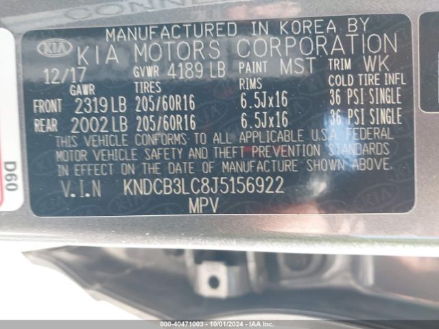 Photo 8 VIN: KNDCB3LC8J5156922 - KIA NIRO 