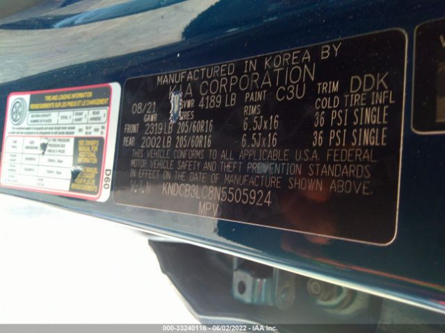 Photo 8 VIN: KNDCB3LC8N5505924 - KIA NIRO 