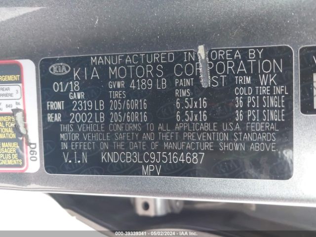 Photo 8 VIN: KNDCB3LC9J5164687 - KIA NIRO 