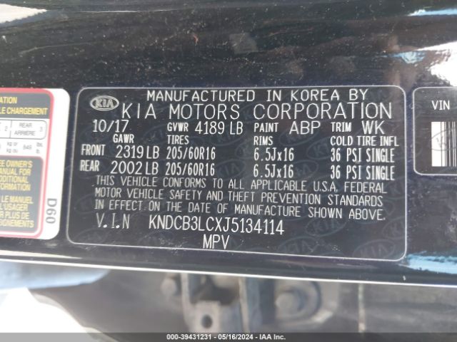 Photo 8 VIN: KNDCB3LCXJ5134114 - KIA NIRO 