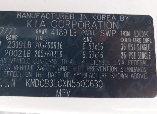 Photo 8 VIN: KNDCB3LCXN5500630 - KIA NIRO 