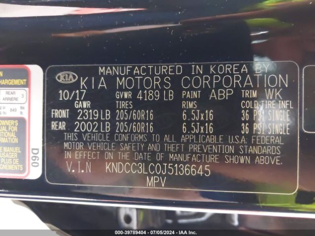 Photo 8 VIN: KNDCC3LC0J5136645 - KIA NIRO 