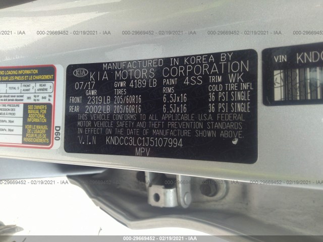 Photo 8 VIN: KNDCC3LC1J5107994 - KIA NIRO 