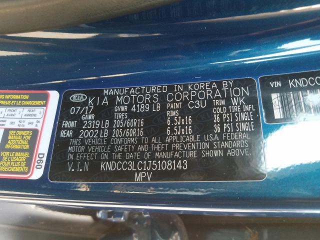 Photo 9 VIN: KNDCC3LC1J5108143 - KIA NIRO EX 