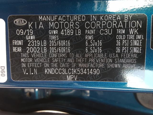 Photo 9 VIN: KNDCC3LC1K5341490 - KIA NIRO EX 