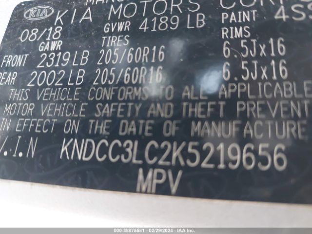 Photo 8 VIN: KNDCC3LC2K5219656 - KIA NIRO 