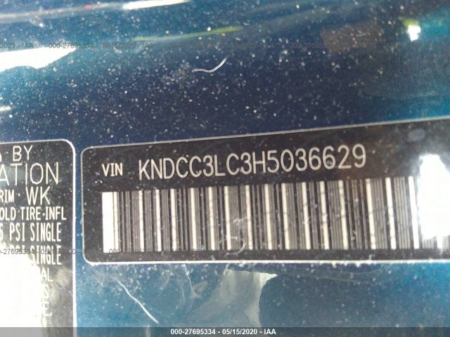 Photo 8 VIN: KNDCC3LC3H5036629 - KIA NIRO 