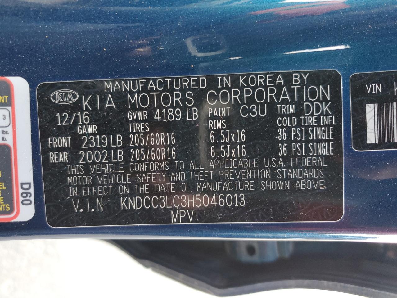 Photo 11 VIN: KNDCC3LC3H5046013 - KIA NIRO 