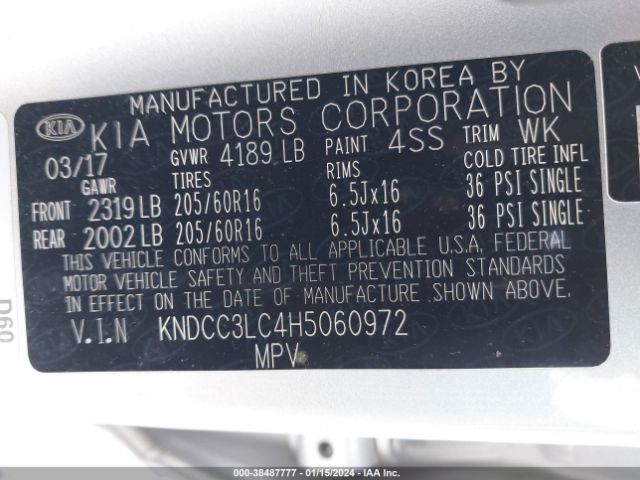 Photo 8 VIN: KNDCC3LC4H5060972 - KIA NIRO 