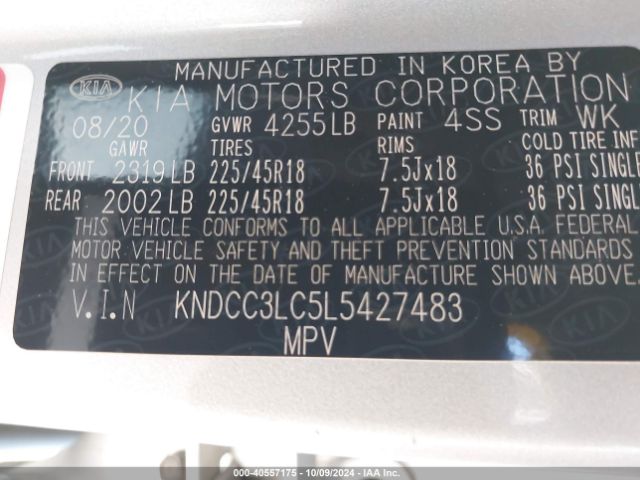 Photo 8 VIN: KNDCC3LC5L5427483 - KIA NIRO 