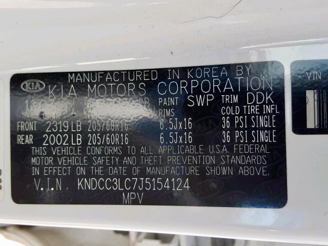 Photo 9 VIN: KNDCC3LC7J5154124 - KIA NIRO EX 