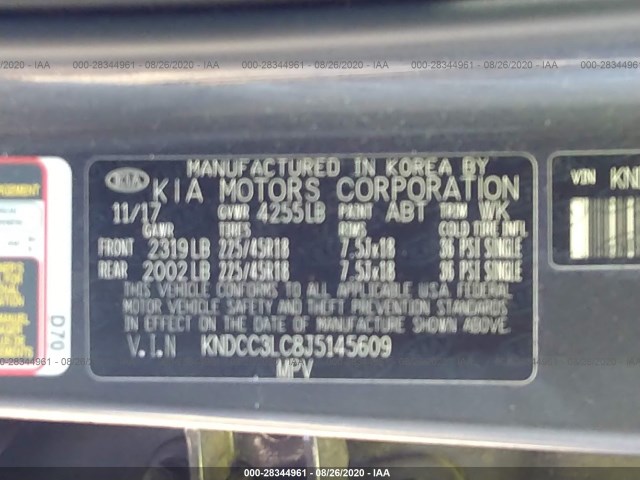 Photo 8 VIN: KNDCC3LC8J5145609 - KIA NIRO 