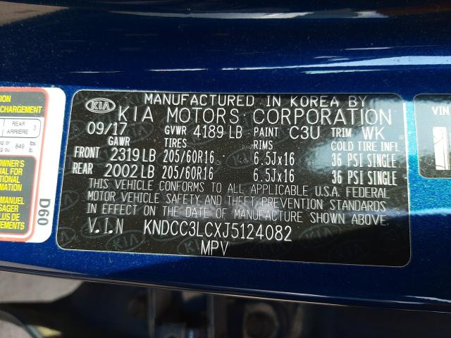 Photo 9 VIN: KNDCC3LCXJ5124082 - KIA NIRO EX 