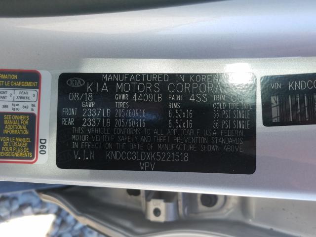 Photo 9 VIN: KNDCC3LDXK5221518 - KIA NIRO EX PR 