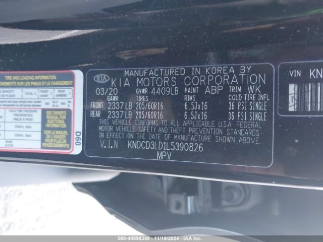 Photo 8 VIN: KNDCD3LD1L5390826 - KIA NIRO 