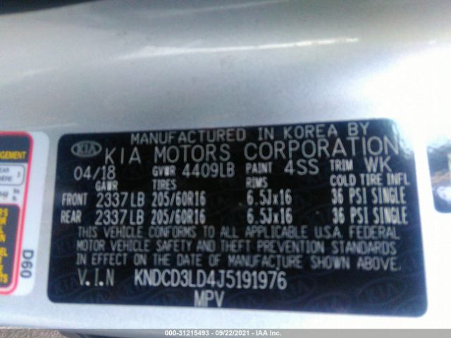 Photo 8 VIN: KNDCD3LD4J5191976 - KIA NIRO 