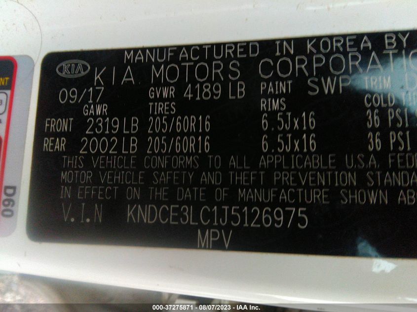 Photo 8 VIN: KNDCE3LC1J5126975 - KIA NIRO 