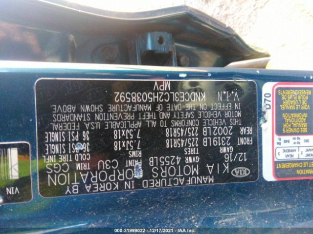 Photo 8 VIN: KNDCE3LC2H5038592 - KIA NIRO 