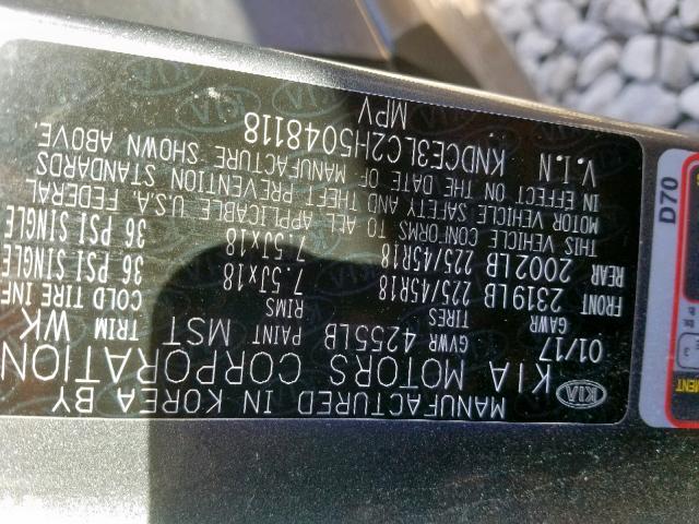 Photo 9 VIN: KNDCE3LC2H5048118 - KIA NIRO 