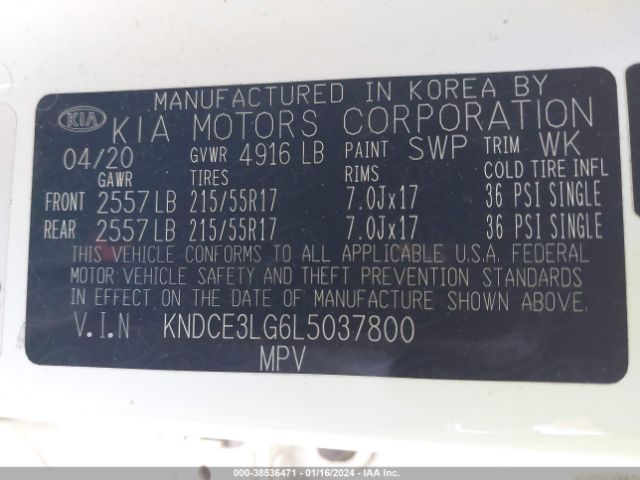 Photo 8 VIN: KNDCE3LG6L5037800 - KIA NIRO EV 