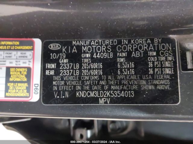 Photo 8 VIN: KNDCM3LD2K5354013 - KIA NIRO PLUG-IN HYBRID 