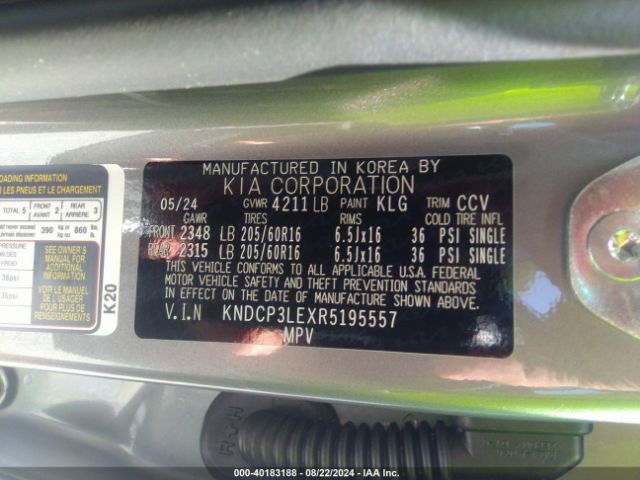 Photo 8 VIN: KNDCP3LEXR5195557 - KIA NIRO 