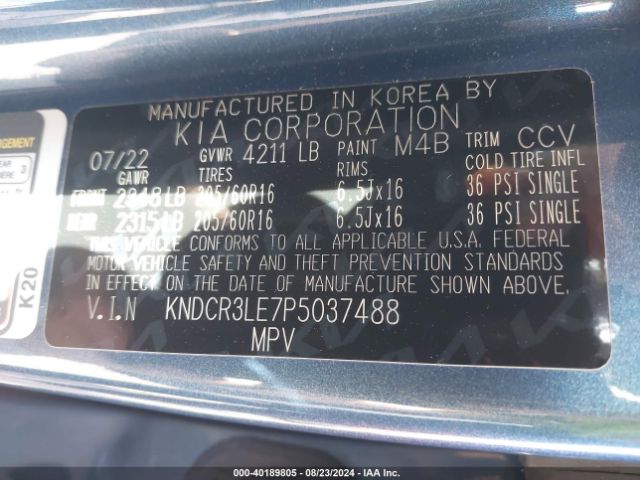 Photo 8 VIN: KNDCR3LE7P5037488 - KIA NIRO 