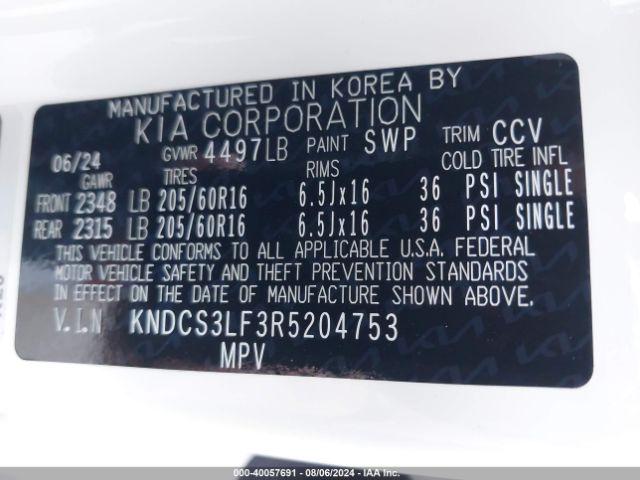 Photo 8 VIN: KNDCS3LF3R5204753 - KIA NIRO 