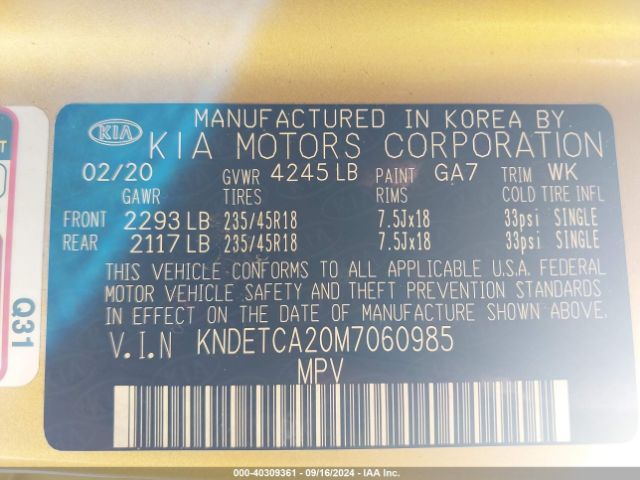 Photo 8 VIN: KNDETCA20M7060985 - KIA SELTOS 