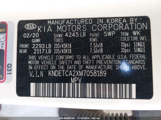 Photo 8 VIN: KNDETCA2XM7058189 - KIA SELTOS 