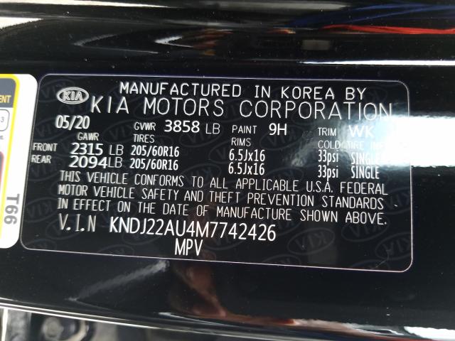 Photo 9 VIN: KNDJ22AU4M7742426 - KIA SOUL LX 