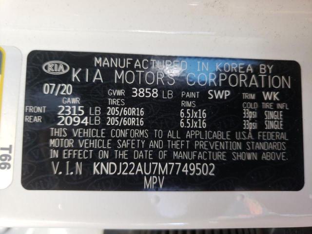 Photo 9 VIN: KNDJ22AU7M7749502 - KIA SOUL LX 