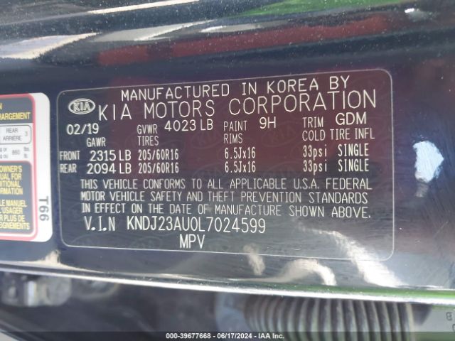 Photo 8 VIN: KNDJ23AU0L7024599 - KIA SOUL 